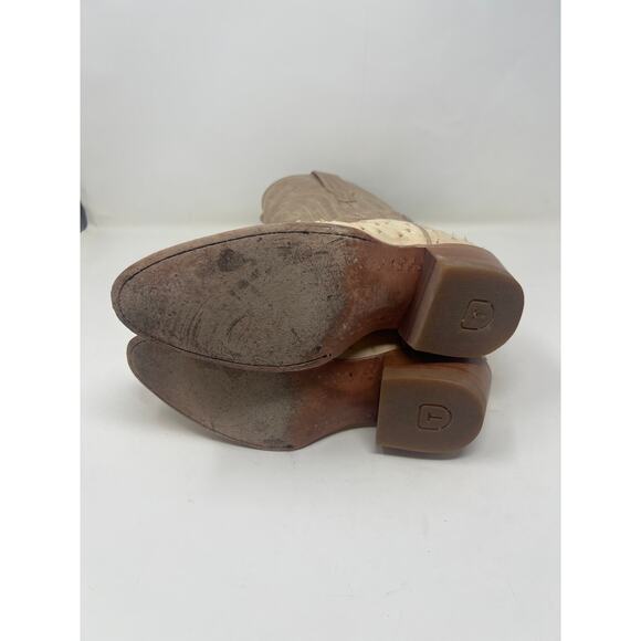 Tecovas Jamie Ostrich Cowgirl Boot in Pearl - Sz 7 - Picture 7 of 13